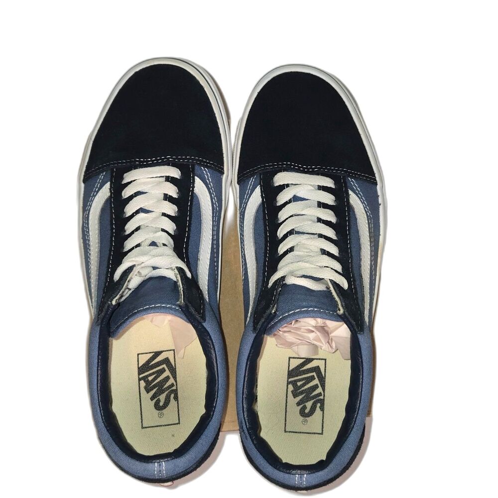 Vans Old Skool Sneakers | Navy Black Suede/Canvas | Size Men 8 Women 9.5 - Picture 5 of 8